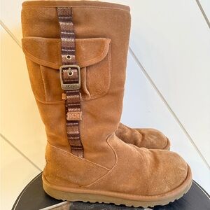 UGG Leather and Sheepskin Boots